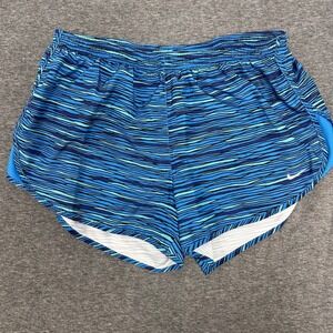 Nike Dri-FIT Running Shorts Blue Lined Women's Athletic Gym‎ Workout Size Large
